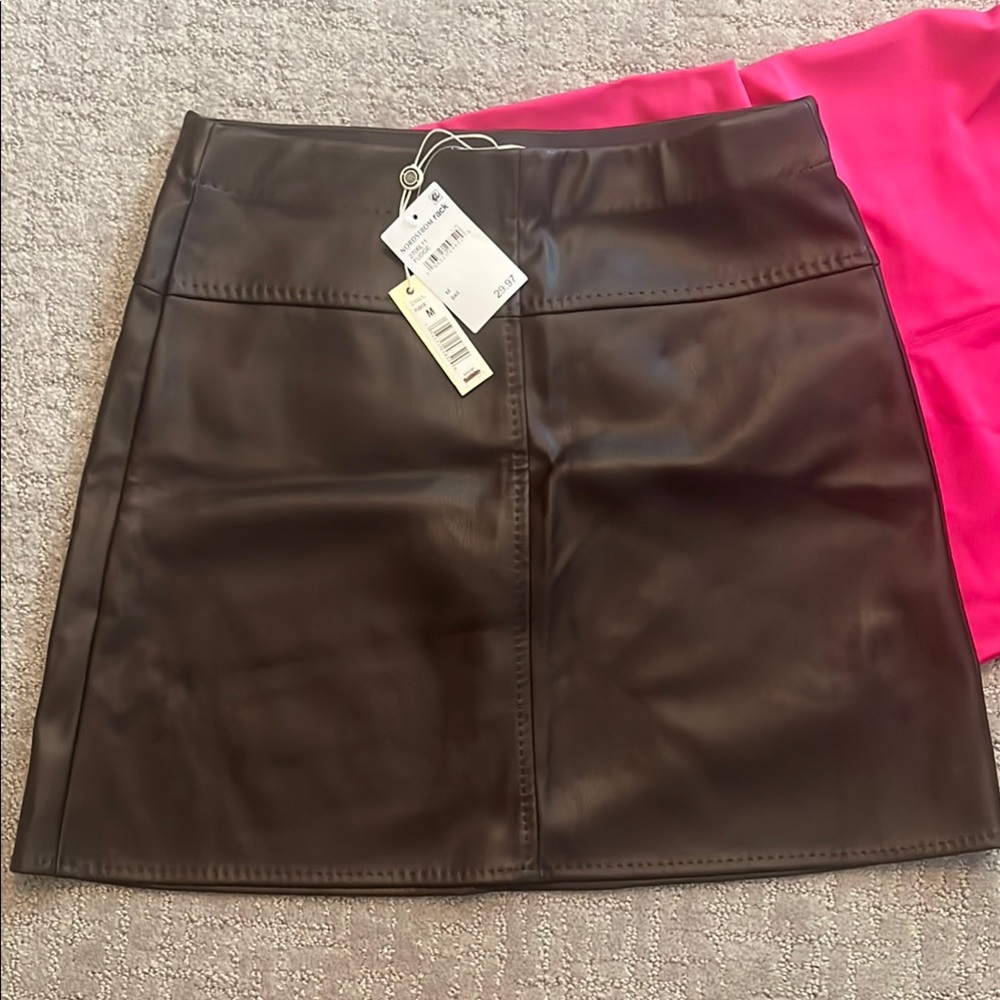 Chic Black Faux Leather Skirt